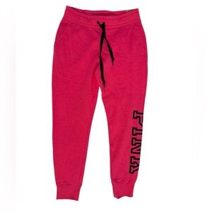 PINK Victoria's Secret Fuchsia Joggers with Black Accents